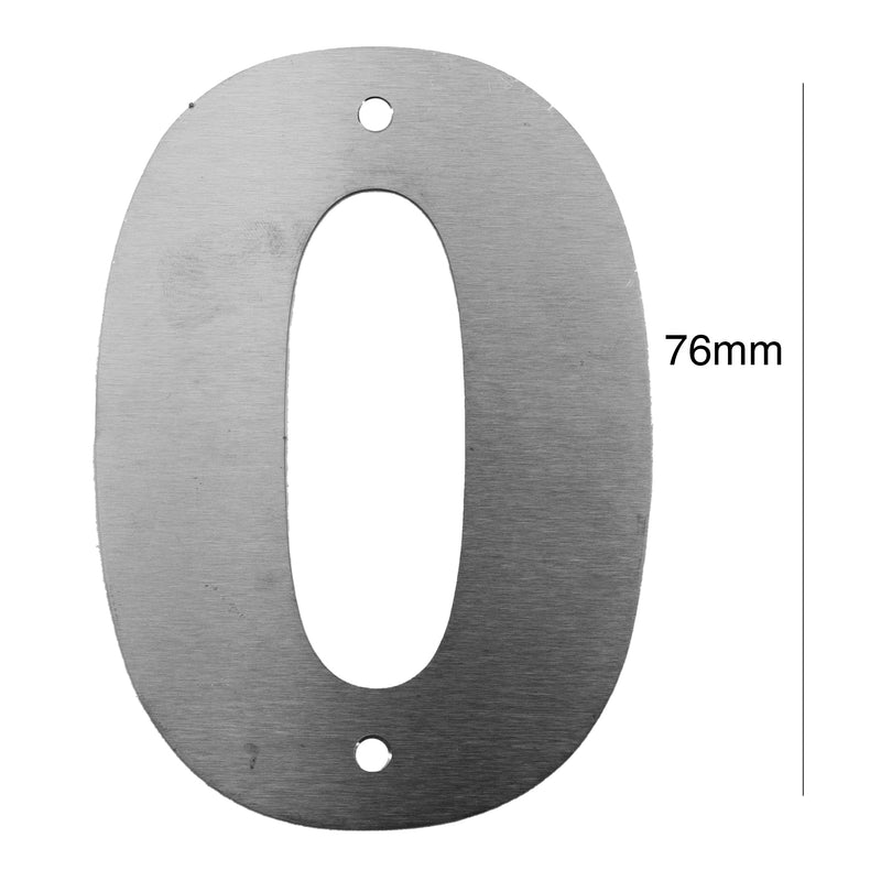 Load image into Gallery viewer, BRUSHED STAINLESS STEEL NUMBER - 76MM