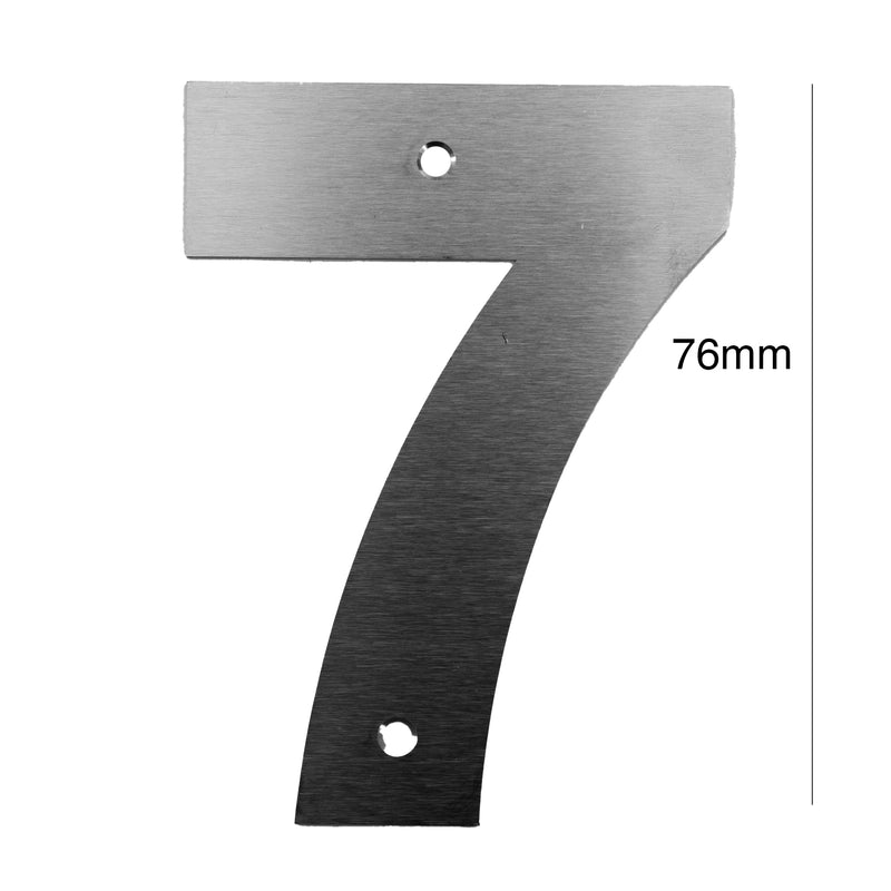 Load image into Gallery viewer, BRUSHED STAINLESS STEEL NUMBER - 76MM