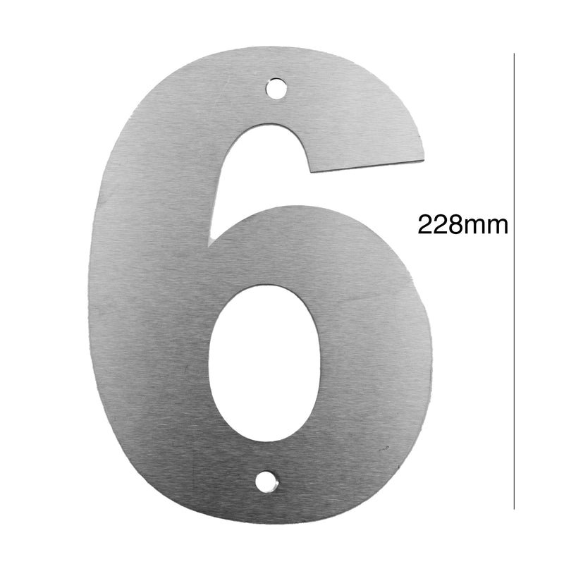 Load image into Gallery viewer, BRUSHED STAINLESS STEEL NUMBER - 228MM
