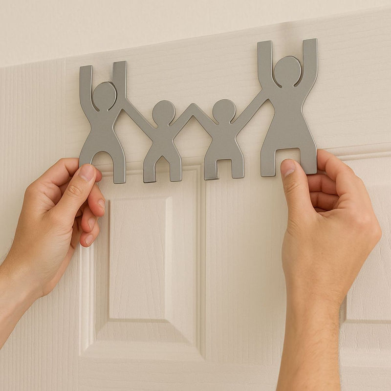 Load image into Gallery viewer, Door Hook Rack – Family Design, Stainless Steel