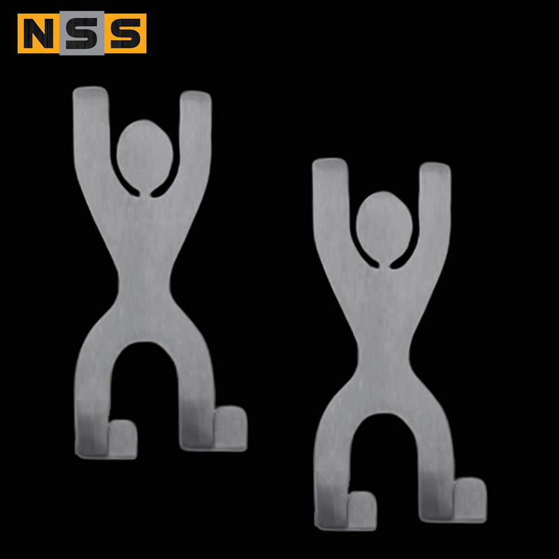 Load image into Gallery viewer, Over-Door Hooks – Human Figure Design, Stainless Steel