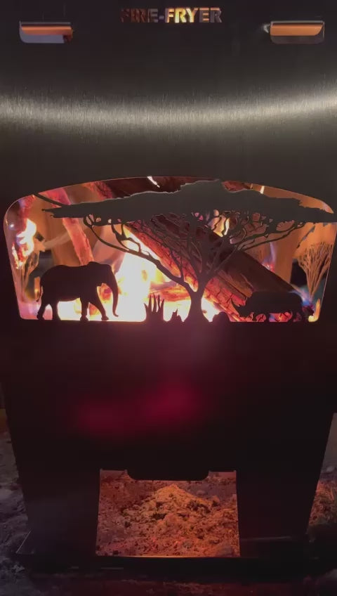 Load and play video in Gallery viewer, STAINLESS STEEL FIRE FRYER BOMA