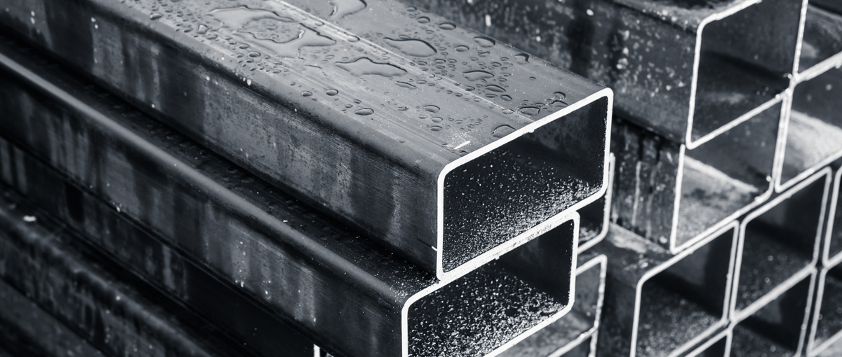 Stack of Stainless Steel Metal section bars
