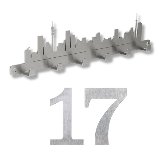 House Numbers & Key Hanger Set – Stainless Steel