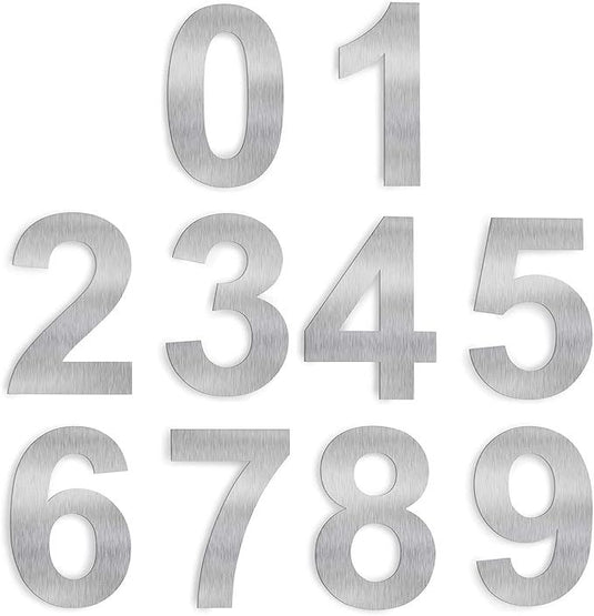 House Number – 228mm Brushed Stainless Steel