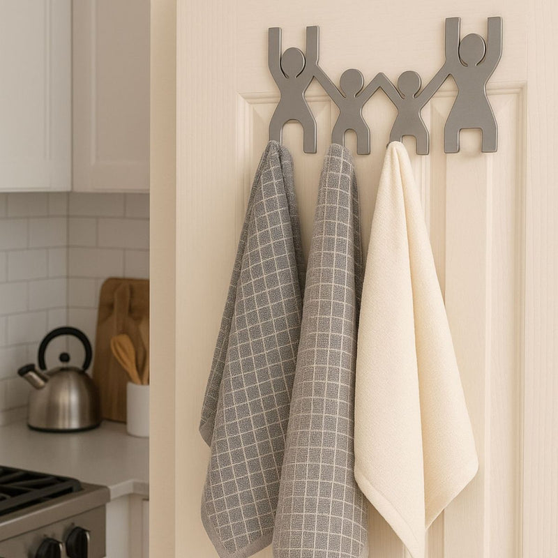 Load image into Gallery viewer, Door Hook Rack – Family Design, Stainless Steel
