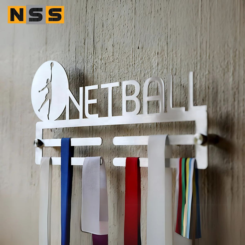 Load image into Gallery viewer, Medal Hanger Set – Netball, Cycling &amp; Tennis, Stainless Steel
