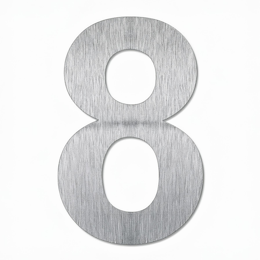 House Number – 228mm Brushed Stainless Steel