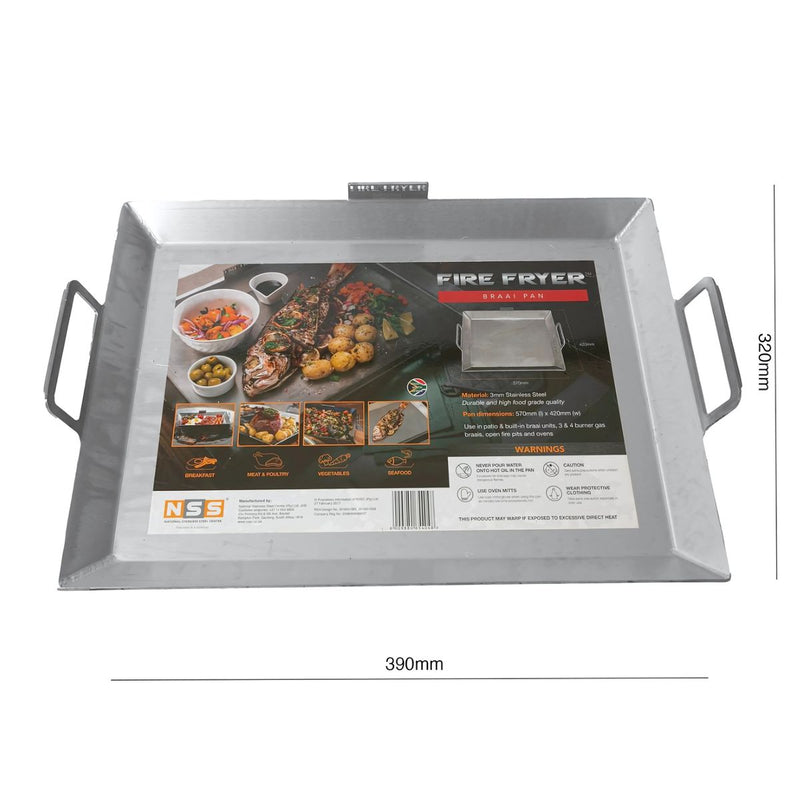 Load image into Gallery viewer, Braai Pan – Heavy-Duty 304 Stainless Steel Fire Fryer
