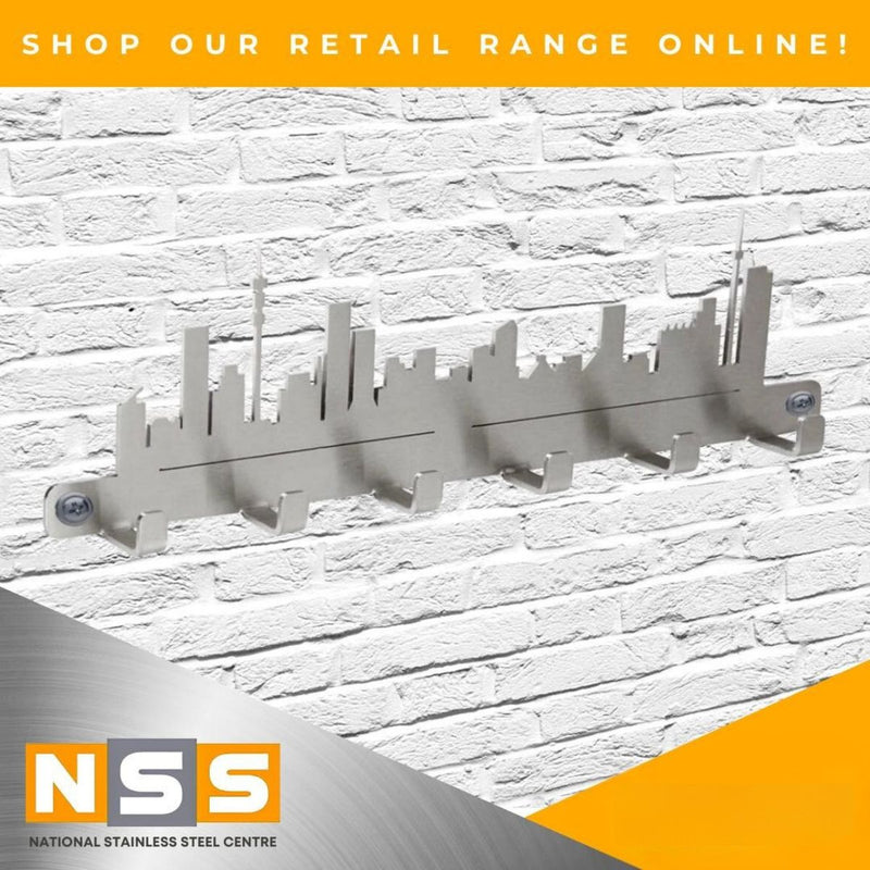 Load image into Gallery viewer, Key Hanger – Stainless Steel Wall Mounted, South African Designs
