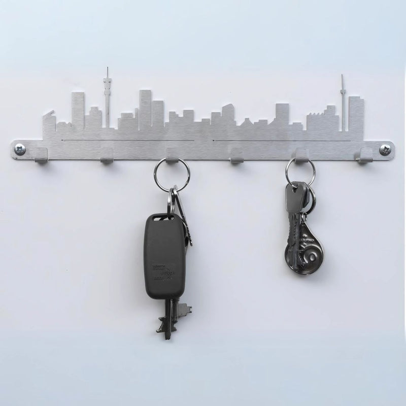 Load image into Gallery viewer, House Numbers &amp; Key Hanger Set – Stainless Steel
