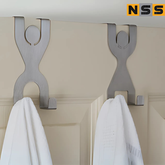 Over-Door Hooks – Human Figure Design, Stainless Steel