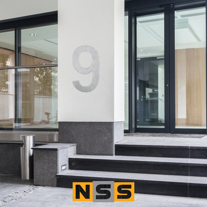 Load image into Gallery viewer, House Numbers – 228mm Stainless Steel Two-Digit Set
