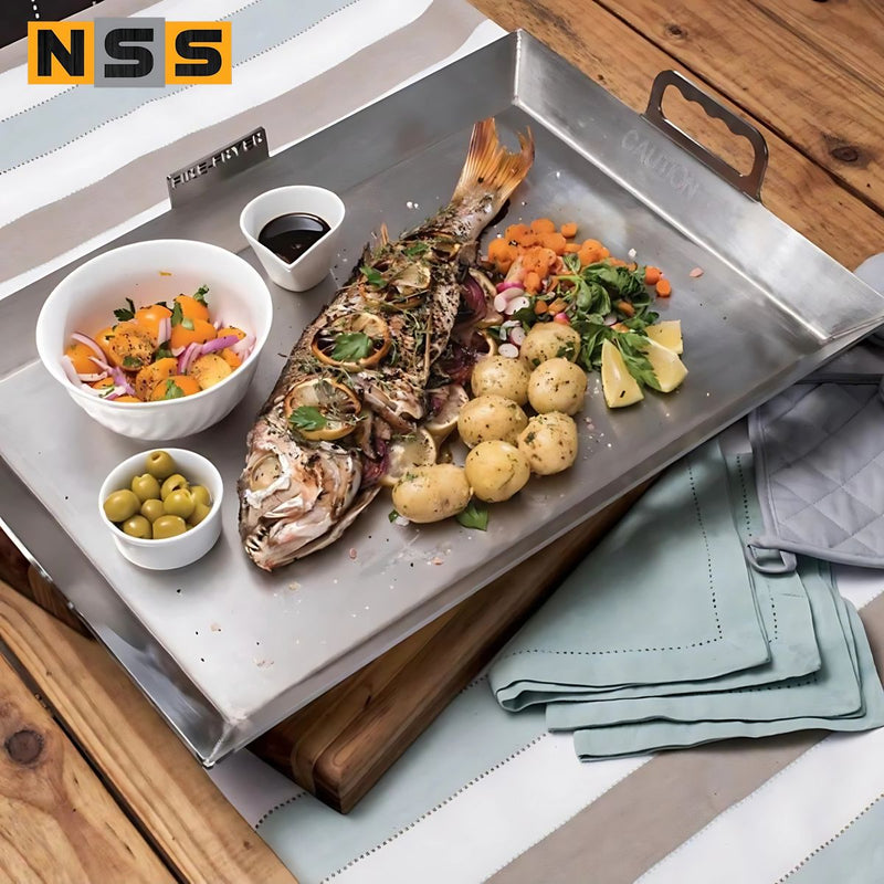 Load image into Gallery viewer, Braai Pan – Heavy-Duty 304 Stainless Steel Fire Fryer
