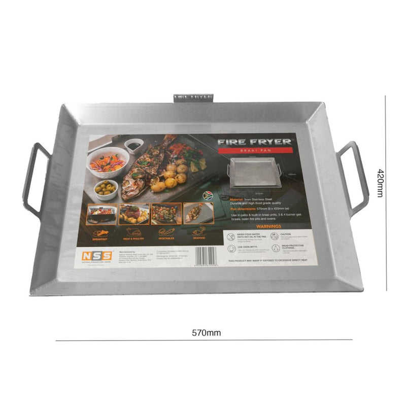 Load image into Gallery viewer, Braai Pan – Heavy-Duty 304 Stainless Steel Fire Fryer
