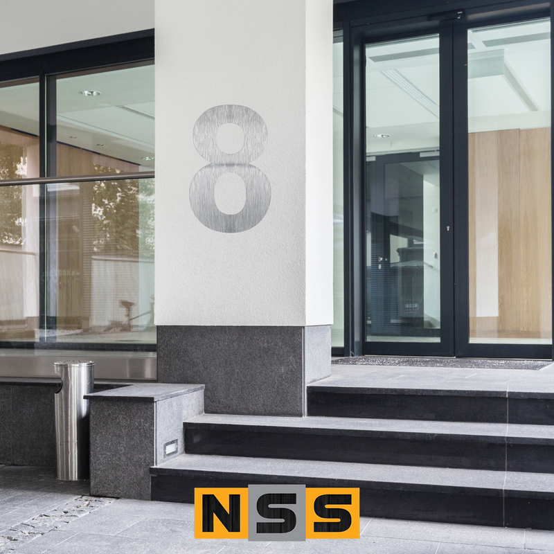 Load image into Gallery viewer, House Numbers – 228mm Stainless Steel Two-Digit Set
