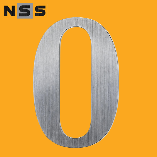 House Number – 228mm Brushed Stainless Steel