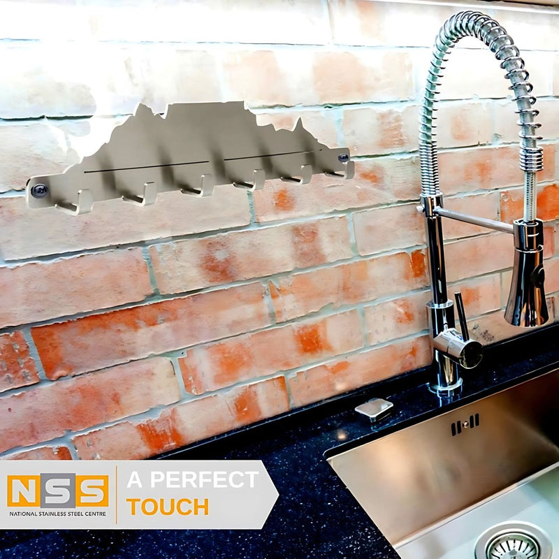 Load image into Gallery viewer, Key Hanger – Stainless Steel Wall Mounted, South African Designs
