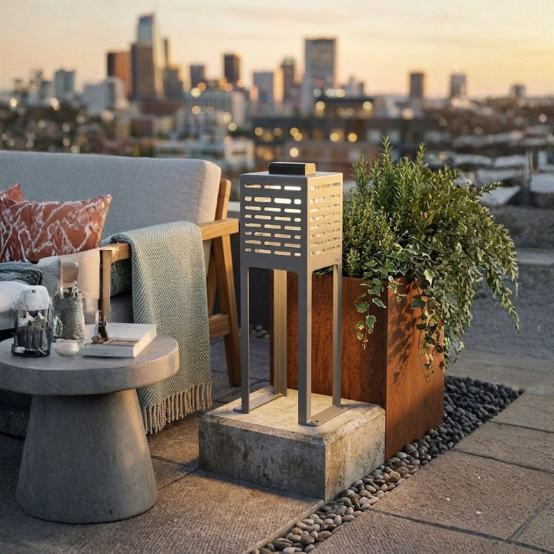Load image into Gallery viewer, Solar Floor Light – Outdoor Garden Light Stand, Powder-Coated Steel
