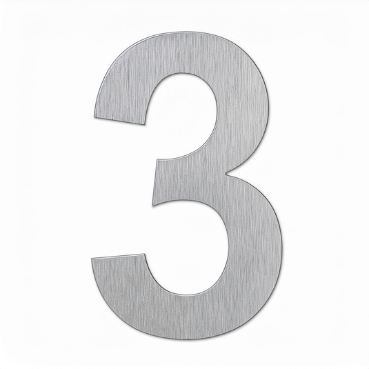 House Number – 228mm Brushed Stainless Steel