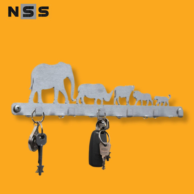 Load image into Gallery viewer, Key Hanger – Stainless Steel Wall Mounted, South African Designs
